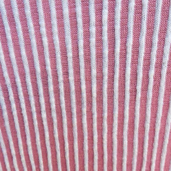 Cute Peachy Pink Stripe Caution to the Wind Tie Dress size Medium - Picture 6 of 8